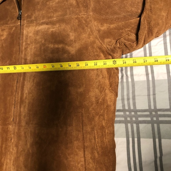 SOLD!! Boston Harbour Outdoorwear L suede camel colored zip coat! pockets lined - Picture 7 of 13